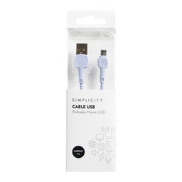 Cable Usb Simplicity de Silicona Rosa Lila