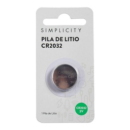 Pila de Litio Simplicity Cr2032