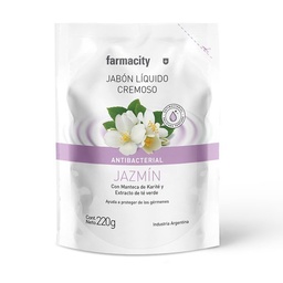 Jabón Líquido Farmacity Antibacterial Cremoso de Jazmín  x 220 ml