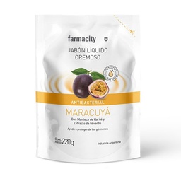 Jabón Líquido Farmacity Antibacterial Cremoso de Maracuyá x 220 ml