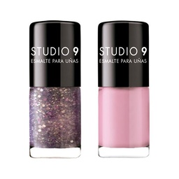 Set de Esmaltes de Uñas Studio 9 Lilac Fever x 13 g x 2 un