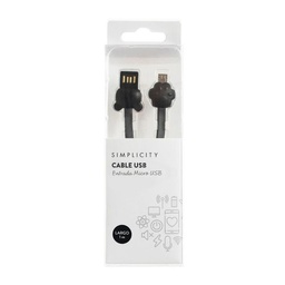 Cable Usb Simplicity Entrada Micro Usb Negro