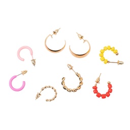 Set de Aros Wav Y2k x 4 un Set de Aros Wav Y2k x 4 un