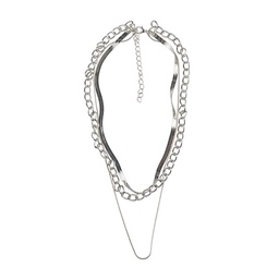 Set de Collares Wav Cadenas Plateadas x 3 un Set de Collares Wav Cadenas Plateadas x 3 un