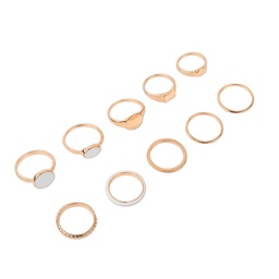 Set de Anillos Wav Dorados y Blancos x 10 un Set de Anillos Wav Dorados y Blancos x 10 un