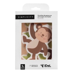 Set de Goma Simplicity Eva Animales Selva x 5 un