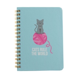 Cuaderno Anillado Chico Simplicity Cats Rule The World