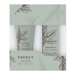Set Home Spa Energy Crema para Manos y Óleo Corporal Set Home Spa Energy Crema para Manos y Óleo Corporal
