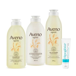 Kit de Baño Bebes y Niños Aveno +Hipoglós Cuidado Diario 30 g