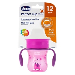 Vaso Chicco Perfect Cup 12m+ Rosa x 200 ml