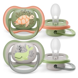 Chupetes Avent Verde y Gris Ultra Air Deco 6 - 18 Meses x 2 un