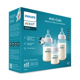Set Mamaderas Avent Anti-colic  x 3 un Set Mamaderas Avent Anti-colic  x 3 un