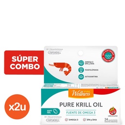 Combo Pure Wellness Suplemento Dietario Krill x 2 un x 24 un C/u