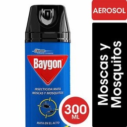 Mata Moscas y Mosquitos Azul en Aerosol Baygon 300 cc