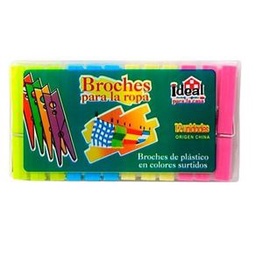 Broches de Plastico Ideal 12 un