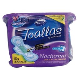 Toallas Pocket Nocturnas con Alas Primer Precio 8 un