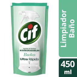 Limpiador Líquido para Baño Biodegradable Doy Pack Cif 450 cc