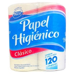 Papel Higienico Simple Blanco 30 mt Primer Precio 4 un