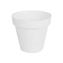 Maceta Plast Capri Outzen 14cm Blanco