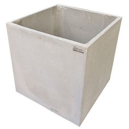 Maceta Cubo Roots Fibrocemento 11kg Gris 30X30x30cm