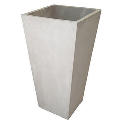 Maceta Piramidal Roots Fibrocemento 11kg Gris 50X25cm