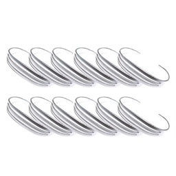 Set Ganchos Cortina Cromo 12 Unidades Cotidiana