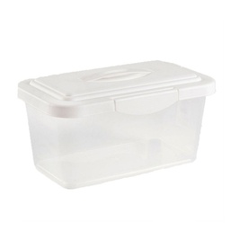 Caja Plástica 6 lts Traslucida Blanca