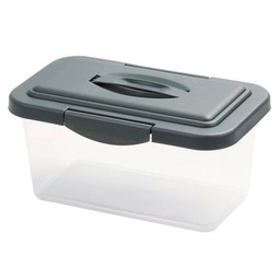 Caja Plástica 6 lts Traslucida Gris