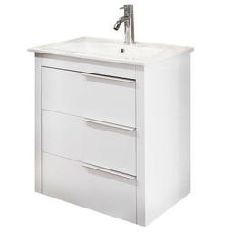 Vanitory Colgar Urbano Blanco 60cm con Mesada de Loza 1 Agujero