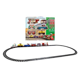 Tren Clásico de Plástico 28 Piezas Cotidiana