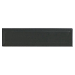 Revestimiento Negro Mate Biselado  7.5x30