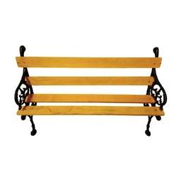Banco de Plaza Estilo Colonial con Respaldo Negro Holz