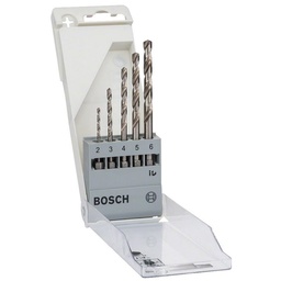 Juego 5 Unidadeses de Mecha para Metal Bosch Plata Hss-g 2,0-6,0 mm Bosch