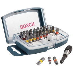 Kit de Puntas para Atornillar Bosch Negro, Plateado, Gris con 32 Unidades