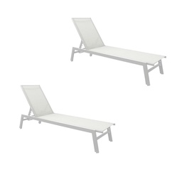 Juego de Reposeras Aluminio Blanco x 2 u Midtown