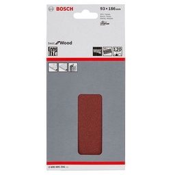 Hoja de Lija Bosch Amarillo C470 Best For Wood&paint 93x186 mm g120