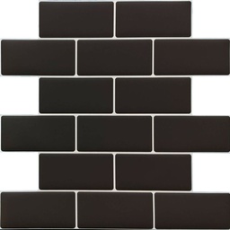 Wallsticker Ceramico Autoadhesivo Subway Muresco Negro 25,4 x 25,4cm