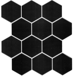 Wallsticker  Ceramico Autoadhesivo Hexagono Muresco Negro 25,4 x 25,4cm