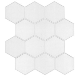 Wallsticker Ceramico Autoadhesivo Hexagono Muresco Blanco 25,4 x 25,4cm