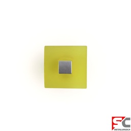 Tirador Abs Amarillo Cuadrado 40X40mm