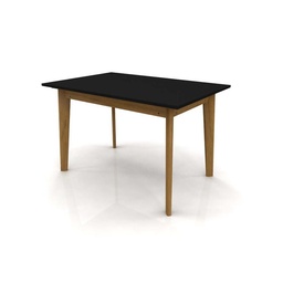 Mesa Comedor Rectangular 120X80x78 cm Negro/roble Miel