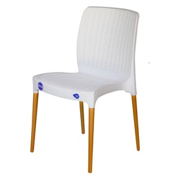 Silla Plástica Voss 2000 Rattan India Blanco