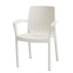 Silla Plástica Voss 2000 Guinea Rattan Blanco