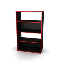 Biblioteca Gamer con Estante 75X36x120 cm Negro/rojo