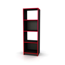 Biblioteca Gamer 40X35x151 cm Negro y Rojo Muebles Gacela