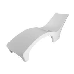 Reposera Blanca Exterior Rotomoldeado Macetas Moreno 56X50cm