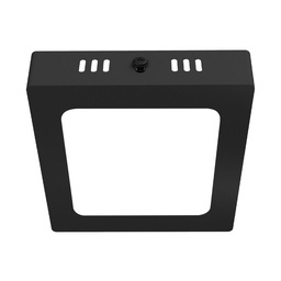 Led Plafón Cuadrado Negro 6 W Calor Macroled