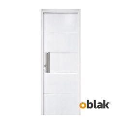 Puerta Ext Chapa C/ba M3734b Blanco 80 D