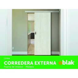 Puerta Oblak Corrediza Colgante Nevada 90cm con Kit Herraje