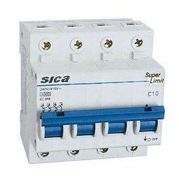 Interruptor Termomagnetico Tretrap. de 4X10a 3Ka Sica